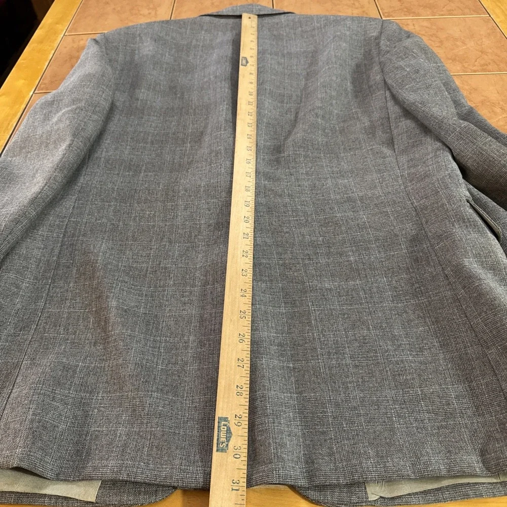 VTG Hardwick Sport‎ Coat Blazer Sz 42R Gray Red Plaid Wool Blend Jacket USA Made